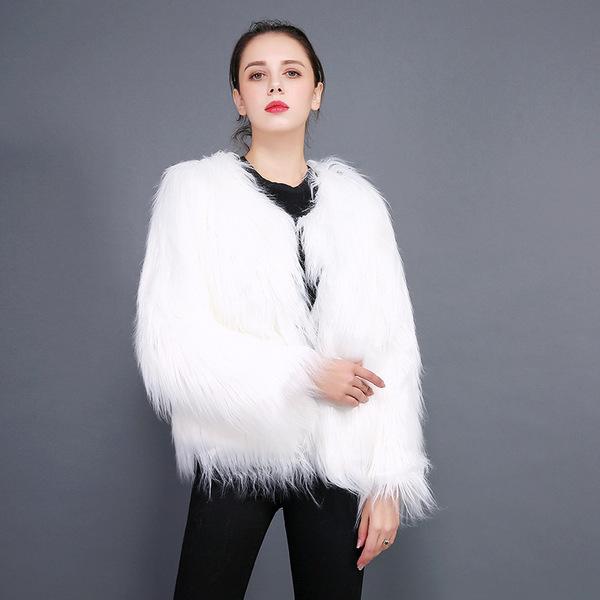 Short imitation fur coat for washed fox fur women’s wear