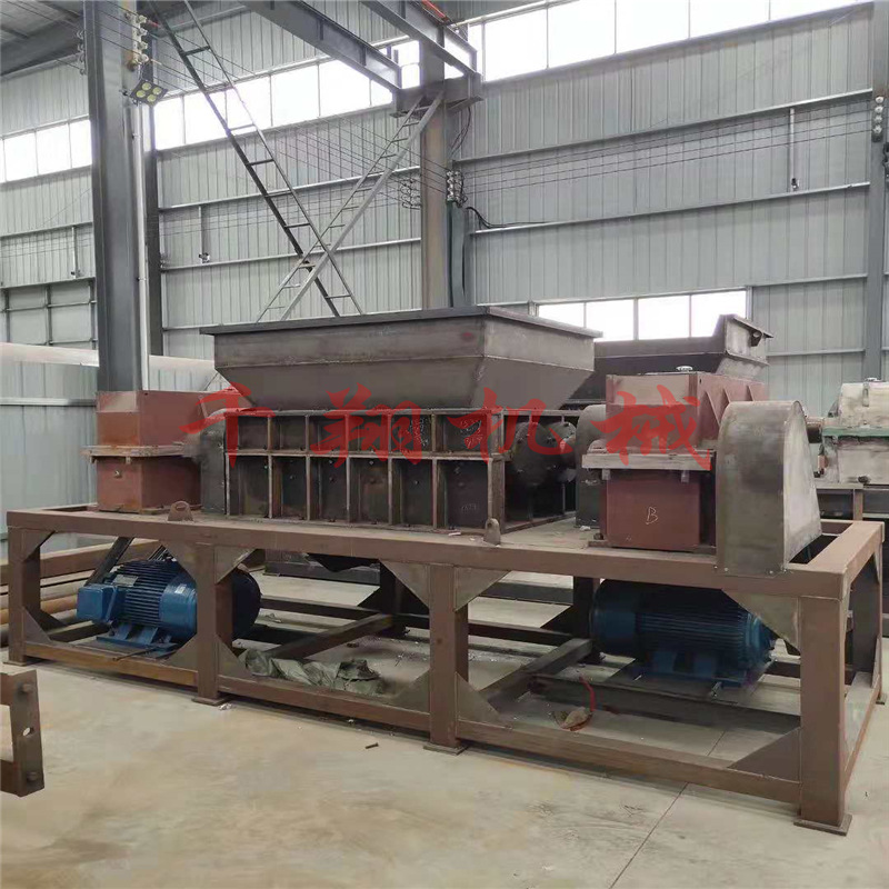 大型综合石膏模板木材破碎机 废旧汽车轮胎多功能自保双轴撕碎机