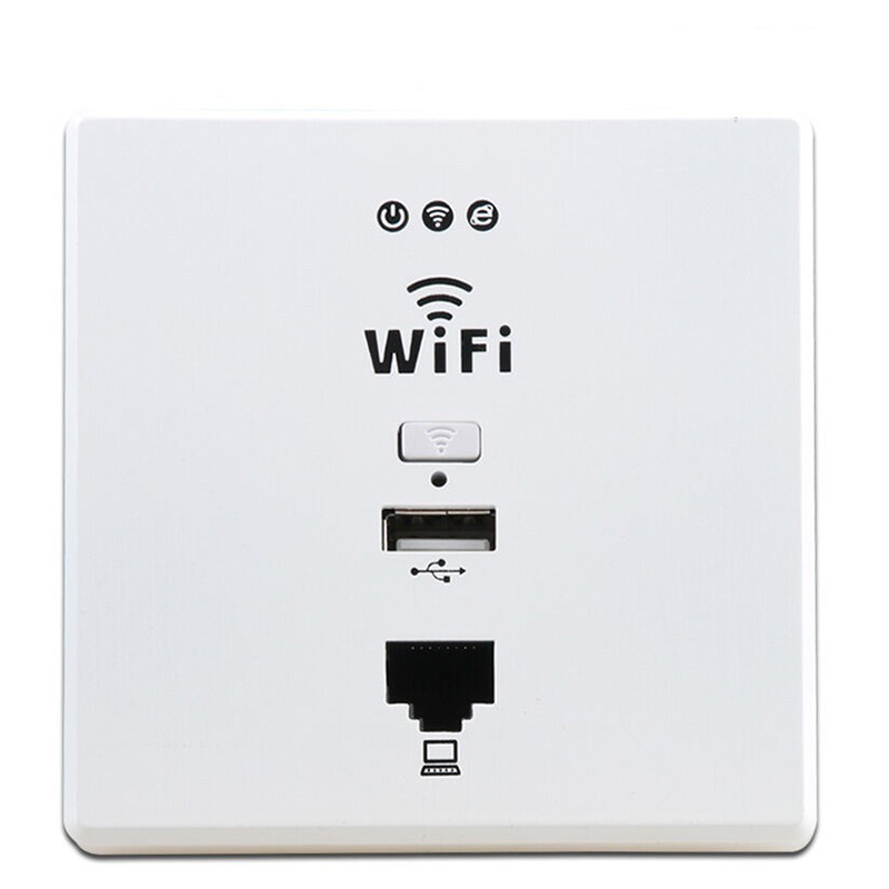 86型面板入墻AP 酒店賓館無(wú)線WiFi覆蓋無(wú)線路由器 USB充電 AC管理