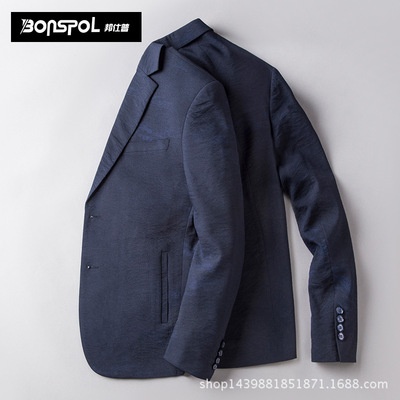 2018新款春装西服男上衣时尚休闲西装外套男士修身款单西小西装男|ru