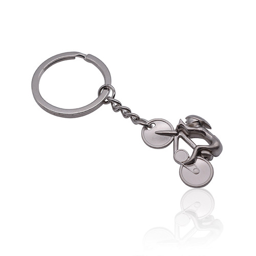 厂家金属钥匙扣钥匙链仿真自行车单车钥匙扣刻字礼品LOGO刻字代发