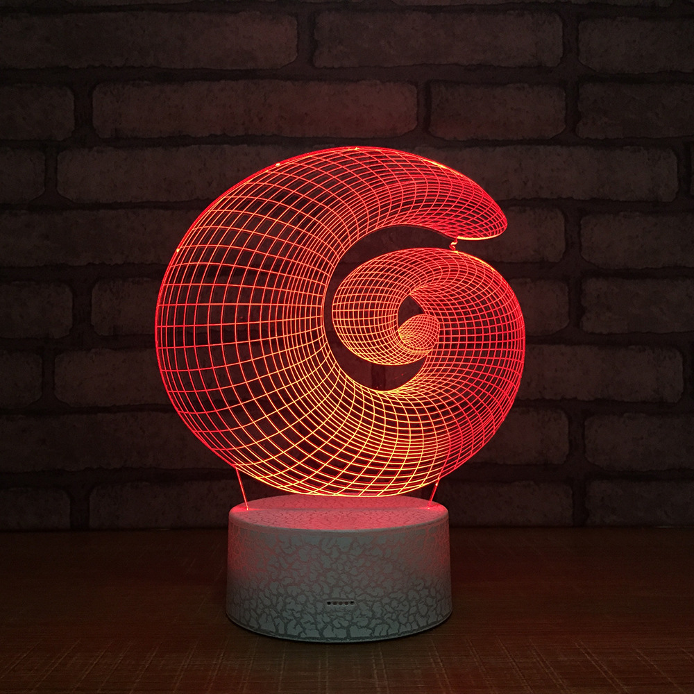 亚马逊爆款 爆裂纹3D灯小夜灯台灯