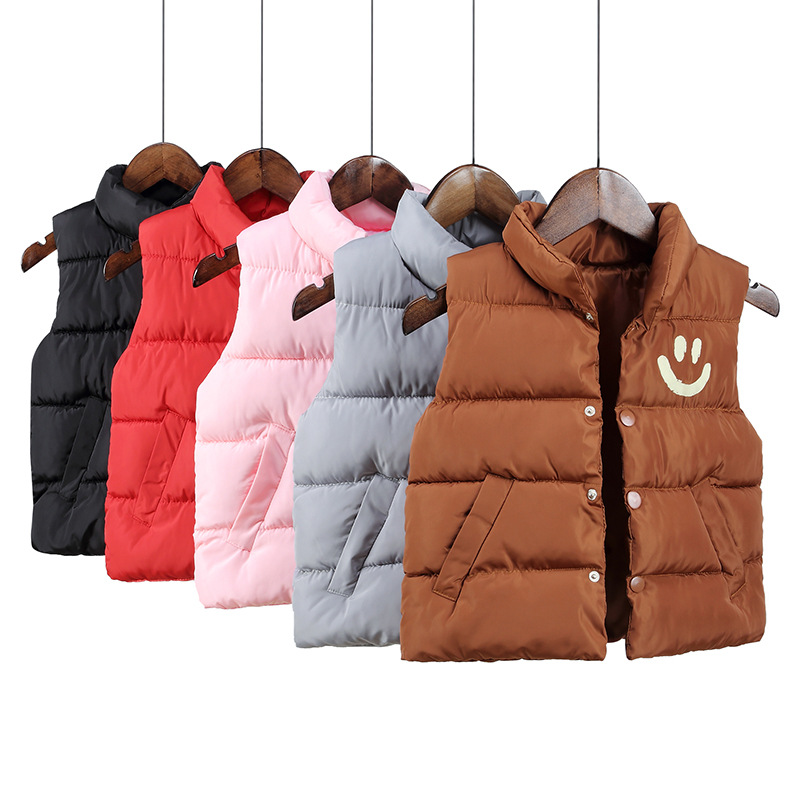 男童女童立领羽绒棉马甲防寒棉外套棉袄棉坎肩中小童韩版背心百搭|ms