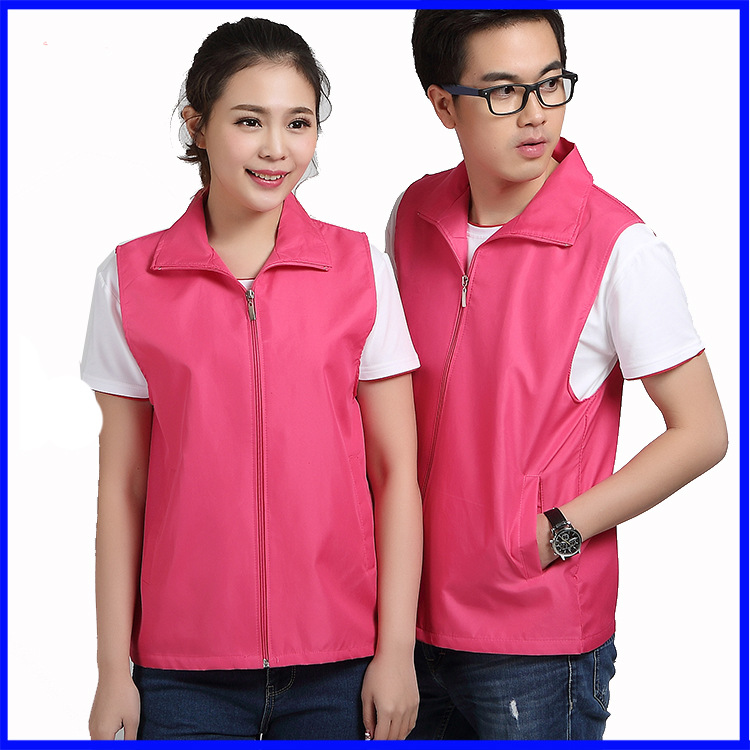 wholesale monolayer Vest customized Autumn and winter coverall Customized Volunteer motion T-Shirt DIY Map printing Logo