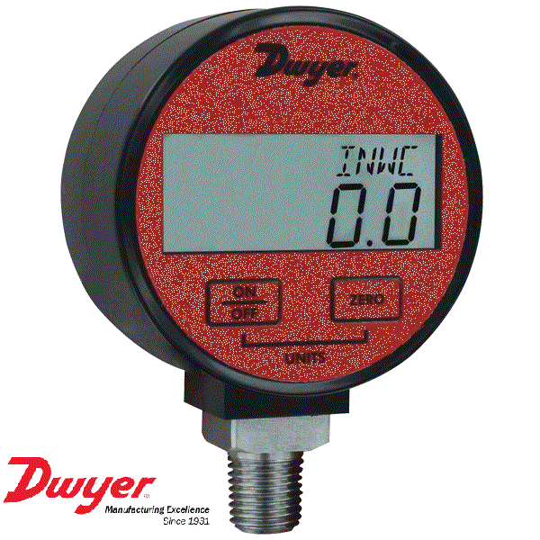 DWYER DPGA-07 DPGA-08数字压力表监测空气和兼容气体压力