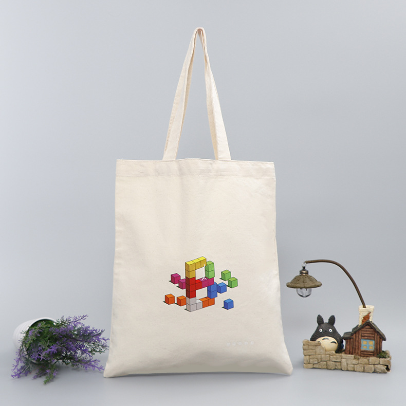 大量定制 帆布手提购物礼品袋 彩印广告手提帆布袋 批发