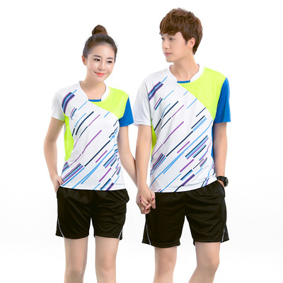 新款男女羽毛球服套装春夏季情侣款乒乓球服网球服运动比赛服批发