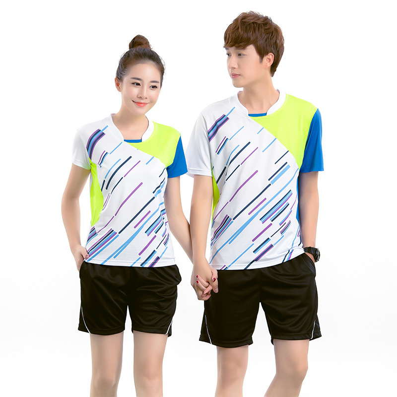 新款男女羽毛球服套装春夏季情侣款乒乓球服网球服运动比赛服批发