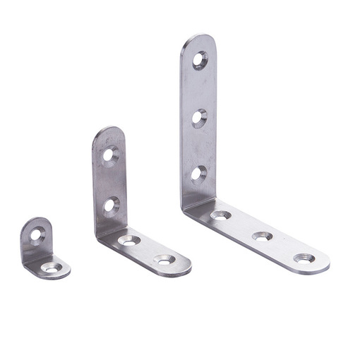Stainless steel corner code 90 degree furniture fastening connector shelf bracket L plate bracket right angle thickened stainless steel corner code