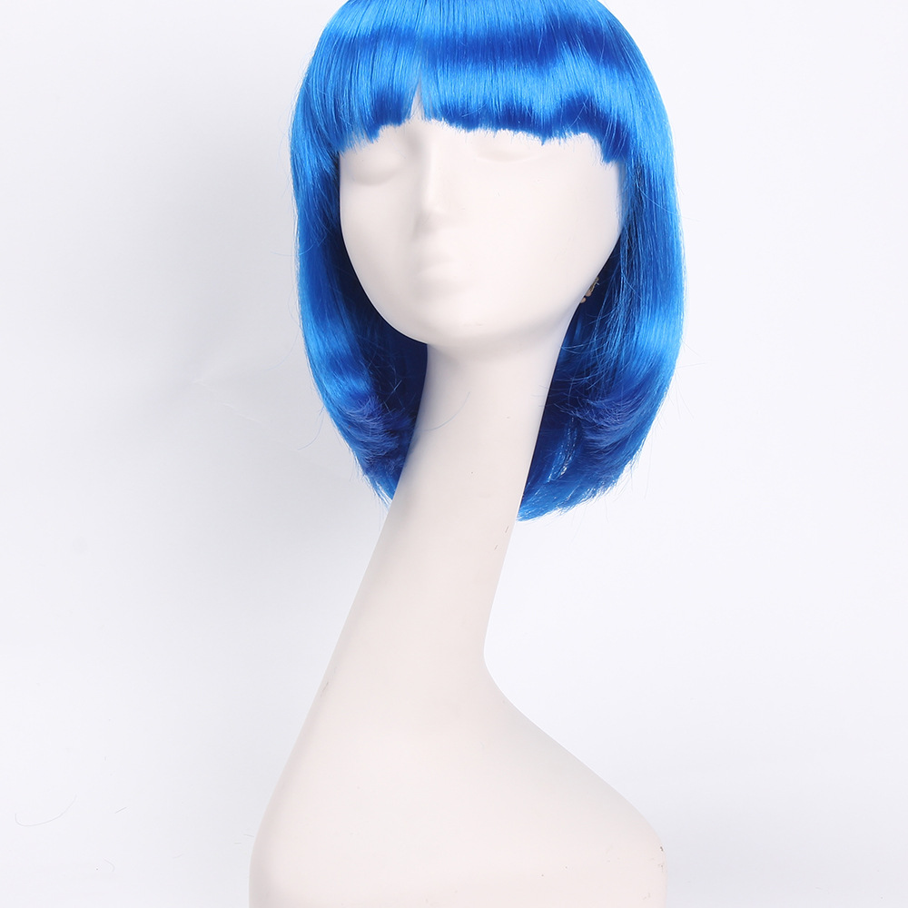 Newlook IMG-0070 nueva moda pelo corto peluca de vacaciones peluca de entrenamiento peluca de cabeza