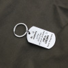 Keychain stainless steel, metal pendant, Amazon, English, Birthday gift