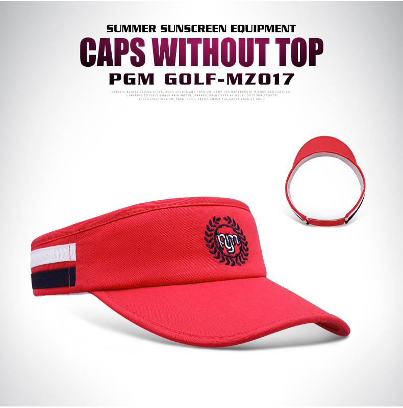 Mũ golf không đỉnh nữ PGM – Mũ che nắng thể thao thoáng khí — MZ017 màu trắng, MZ017 đỏ hoa hồng, MZ017 Màu Đỏ, MZ017 màu xanh hải quân chi tiết 20