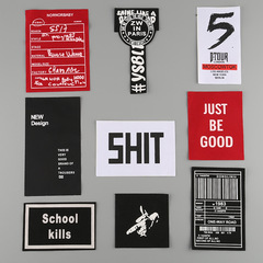 Factory Fashion Letter Clothing Accessories Patches & Labels for Clothes Bags Shoes Hats Striped Fabric Glue Labels & Badges