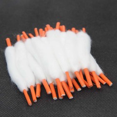 20條/包紅頭鞋帶棉 導油棉花DIY發熱絲雙頭鞋帶棉