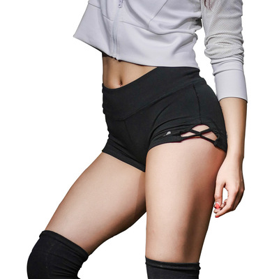 Original Cross border Spring and summer new pattern Tight fitting Bottom yoga shorts Dynamic bike overlapping Hollow motion shorts