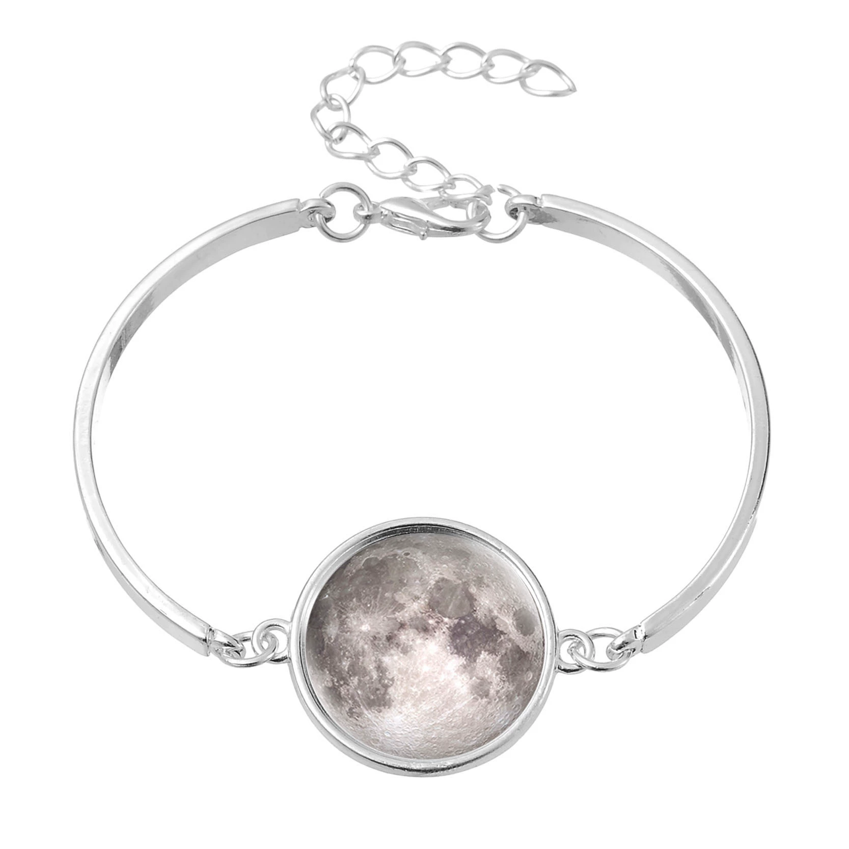 Луна, звёздное небо, модный металлический браслет, 2018 год, Aliexpress, новая коллекция, с камнем, европейский стиль