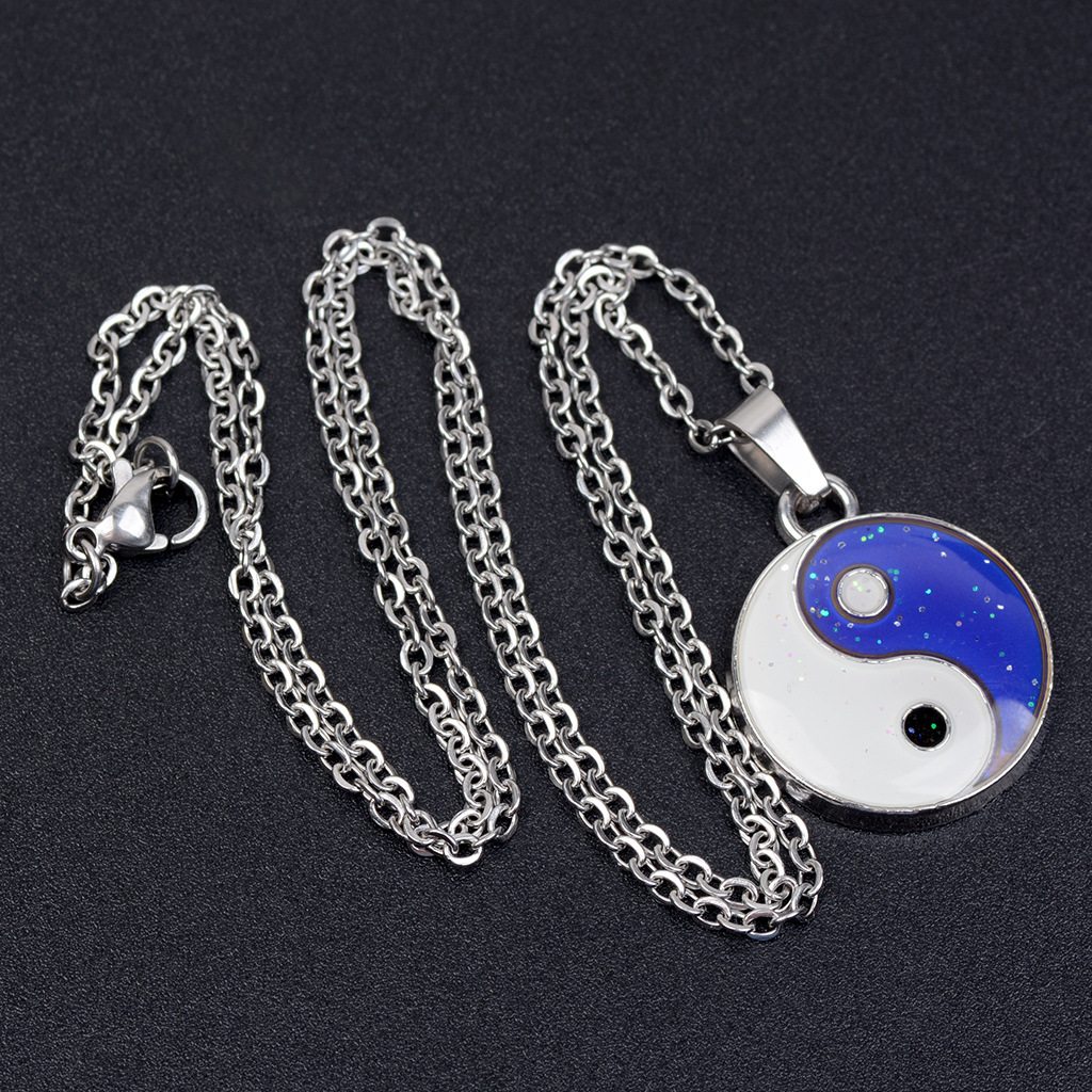 Chinese Style Tai Chi Mood Color Changing Necklace display picture 2