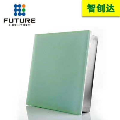 All glass surface 30X30CM Sidewalk Park waterproof Stainless steel Buried lights led Brick Light Customizable