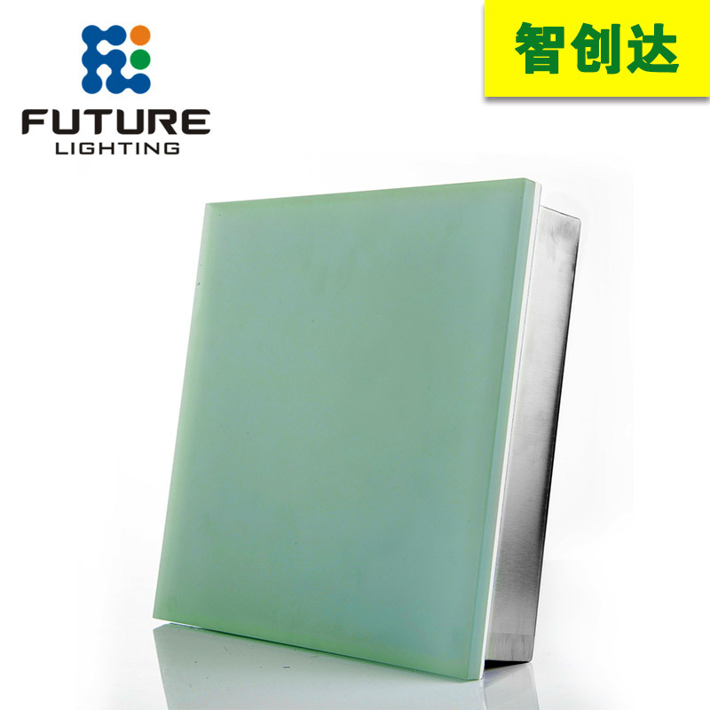 All glass surface 30X30CM Sidewalk Park waterproof Stainless steel Buried lights led Brick Light Customizable