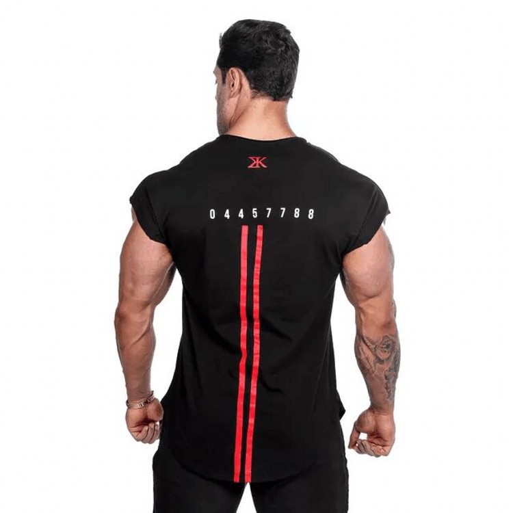 Bulking Printed Mens Designer Tshirts Exercise Clothing Summer Male