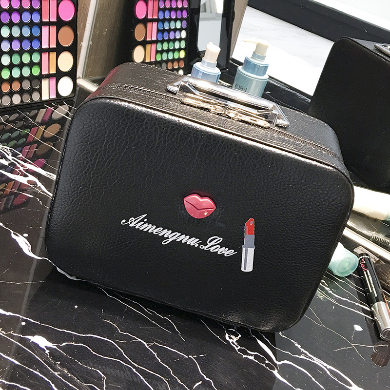 Cosmetic High-capacity Portable Net Red Cosmetics Storage Bag ins travel Makeup box Shell three-dimensional