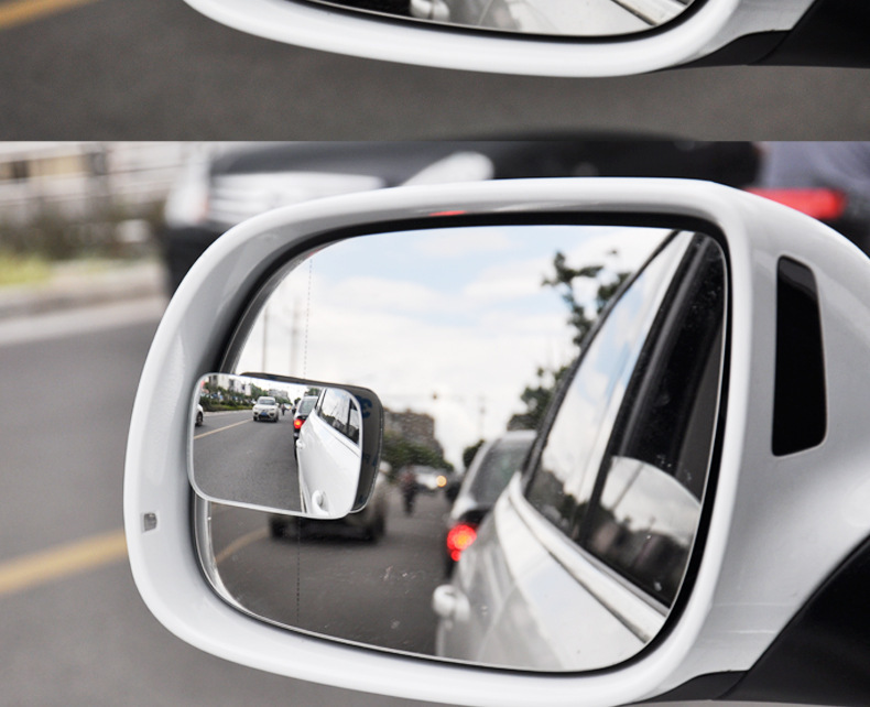 Car Small Round Mirror, Reversing Mirror, High-Definition Frameless Blind Spot Mirror, Wide-Angle Auxiliary Rearview Mirror, Practical Car Accessory