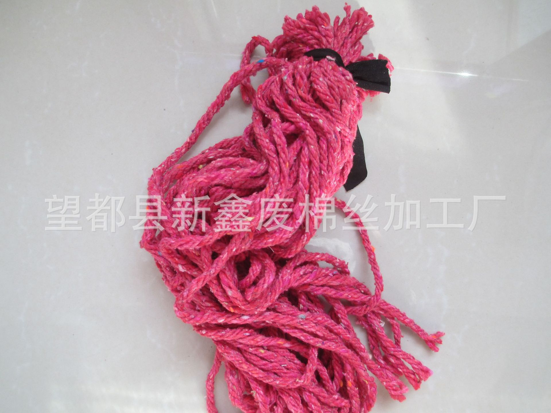 厂家供应五彩线拖把绳拖把线墩布条化纤涤棉库存