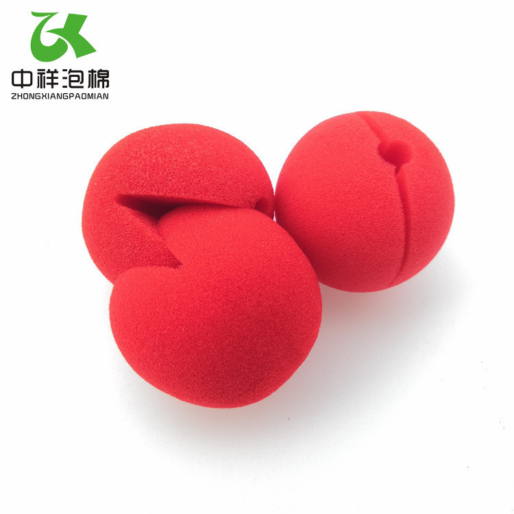 海绵小丑鼻子魔术道具 小丑鼻子红色海绵球 彩色海绵球厂家