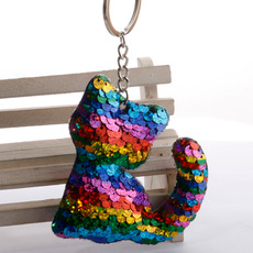 New fashion hotsale reflective fish scale sequins unicorn key chain colorful pony sequins coin purse pendant car accessories wholesalepicture21