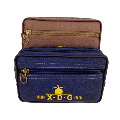 5.5寸男士手机腰包 地摊夜市货源帆布新款休闲穿皮带斜挎手机包男|ms