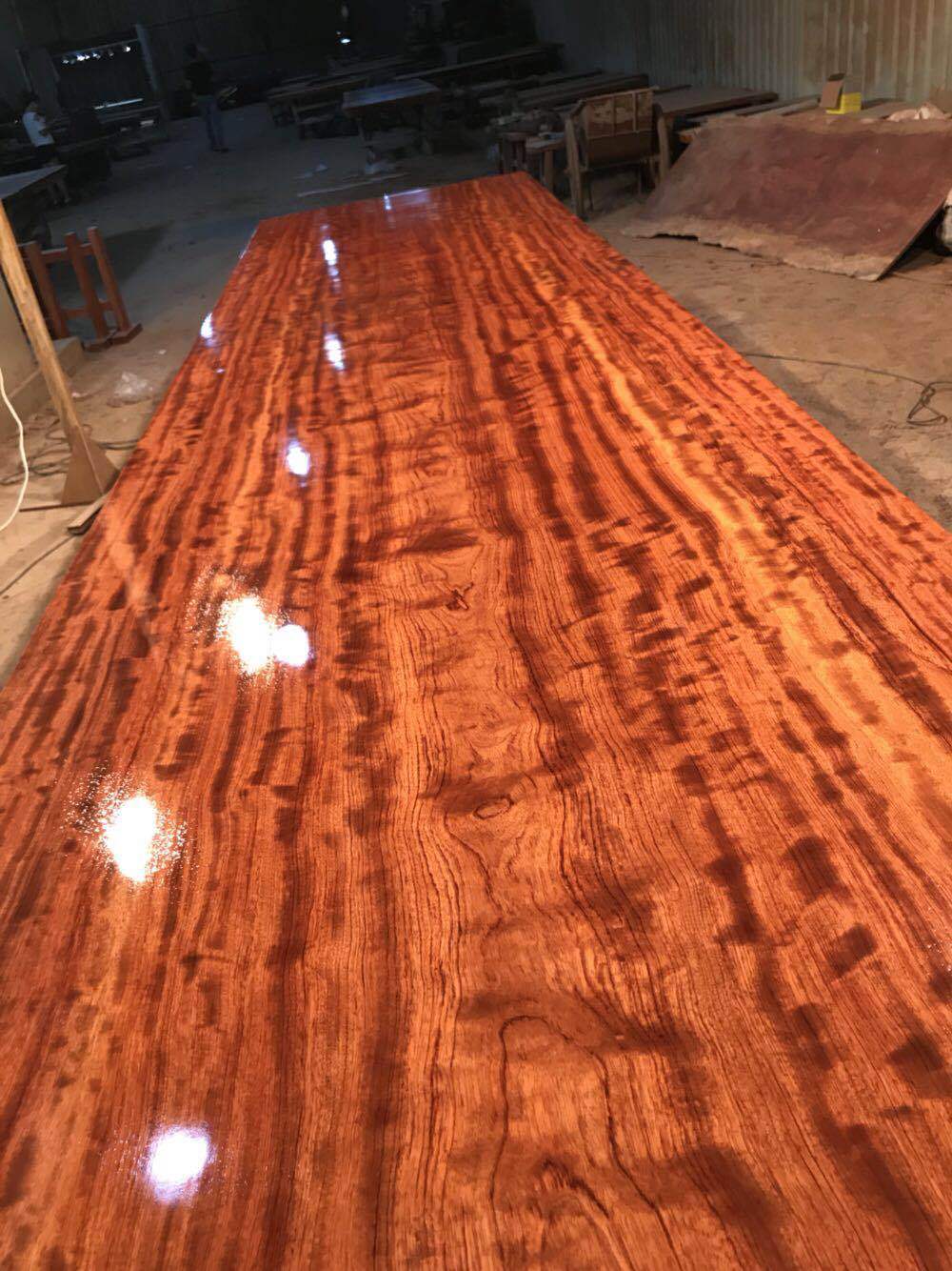 實木山水波紋路巴花大板桌高山紅木茶海簡約老板桌大班台辦公桌