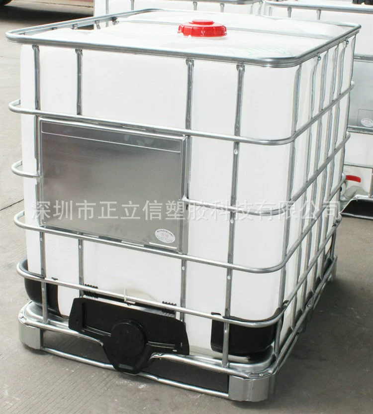 Стандартная пластиковая квадратная бочка из ПЭВП, 1000 л, пластиковая бочка с защитой от протечек IBC, устойчивая к кислотам и щелочам, химическая тонная бочка, доставка