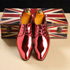 British pointed leather shoes， men's shiny leather shoes， cross-border oversized leather shoes， Amazon Wish LAZADA
