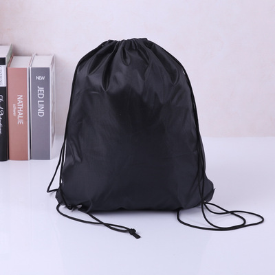 外出袋子定做 滌淪布帆布束口袋批發 抽繩雙肩背袋現貨批發