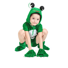 兒童動物服裝小青蛙演出服蝌蚪卡通裝小跳蛙舞蹈表演服連體服造型