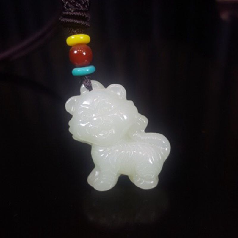 Cartoon pendant white jade for men and women