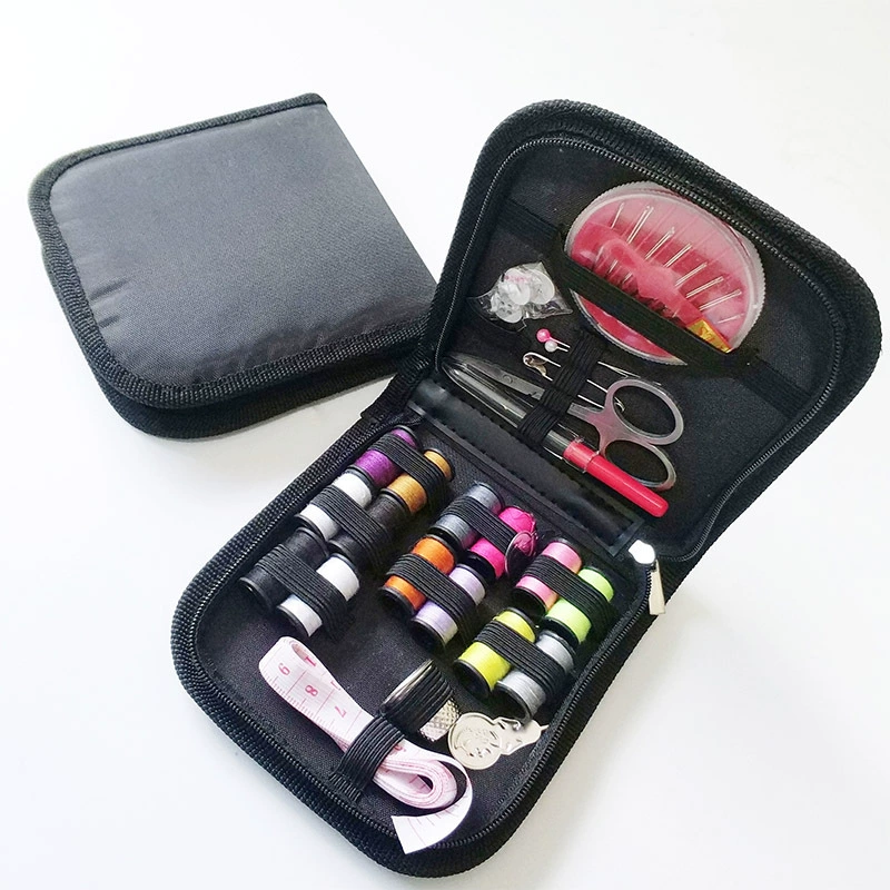 Оптовый швейный комплект из 27 предметов, многофункциональный швейный костюм, комплект для шитья ткани, портативный дорожный швейный комплект