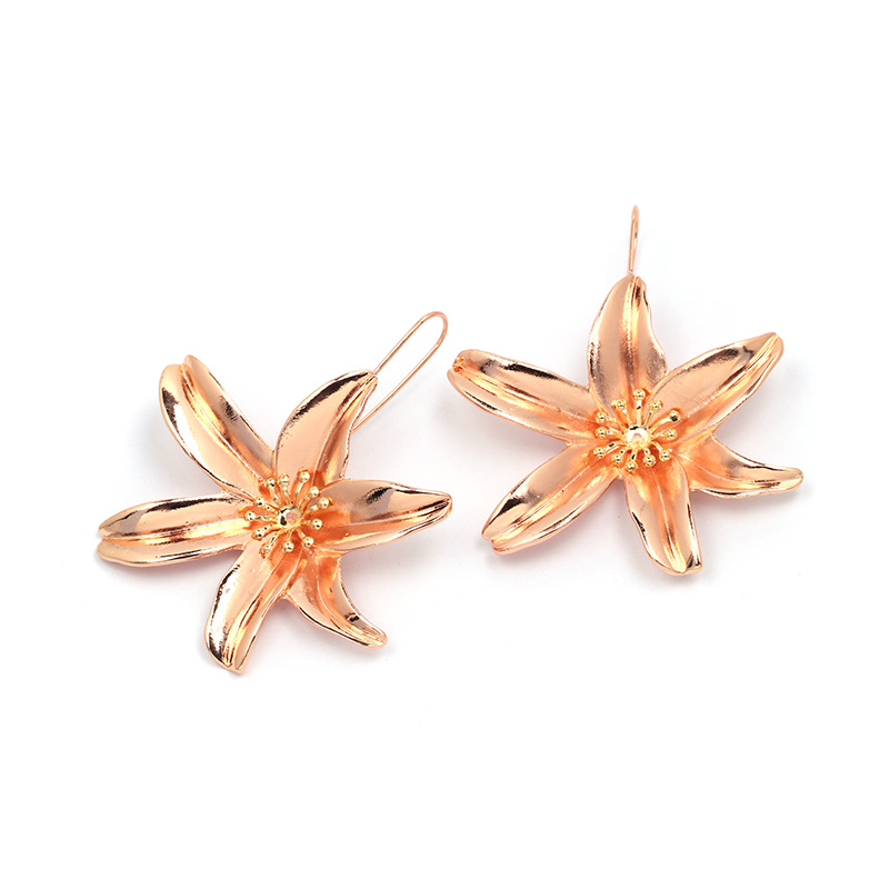 New Fashion Alloy Lily Earrings 7 Colors display picture 10