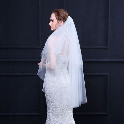 Bridal veil Wedding dress full dress parts Simplicity double-deck Su yarn Combs Manufactor Direct selling