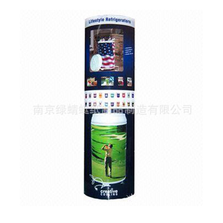 厂家供应生产瓦楞纸货架超市落地式饮料食品纸展示架可折叠纸地堆