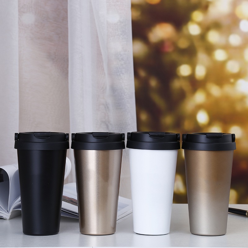 新款不锈钢咖啡保温杯便携手提随手杯子创意广告礼品杯批发定制