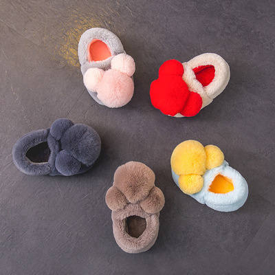 baby Cotton-padded shoes children Cotton slippers 1-3 keep warm Autumn and winter men and women Children 2 indoor non-slip soft sole winter