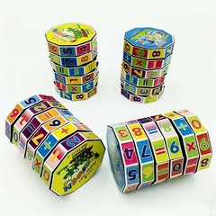Cylindrical Plastic Rubik's Cube Children's Digital Cube Toy Cylindrical Cube Wholesale from Street Vendors