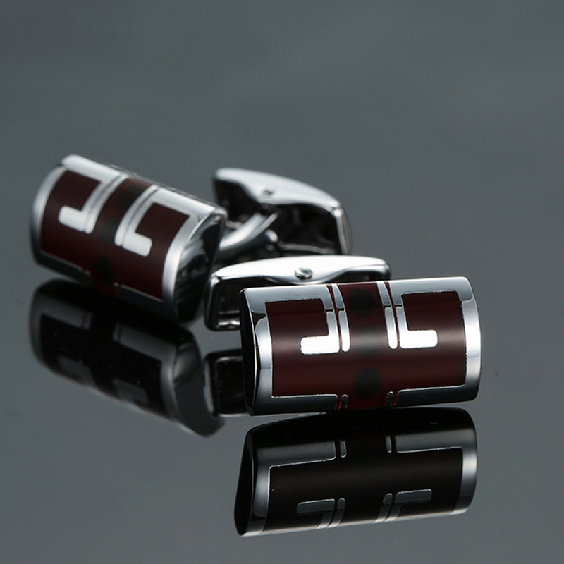 Business Geometric Copper Plating Men's Cufflinks display picture 14