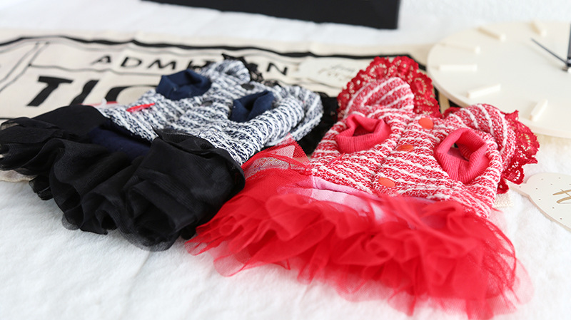 名媛条纹纱纱裙