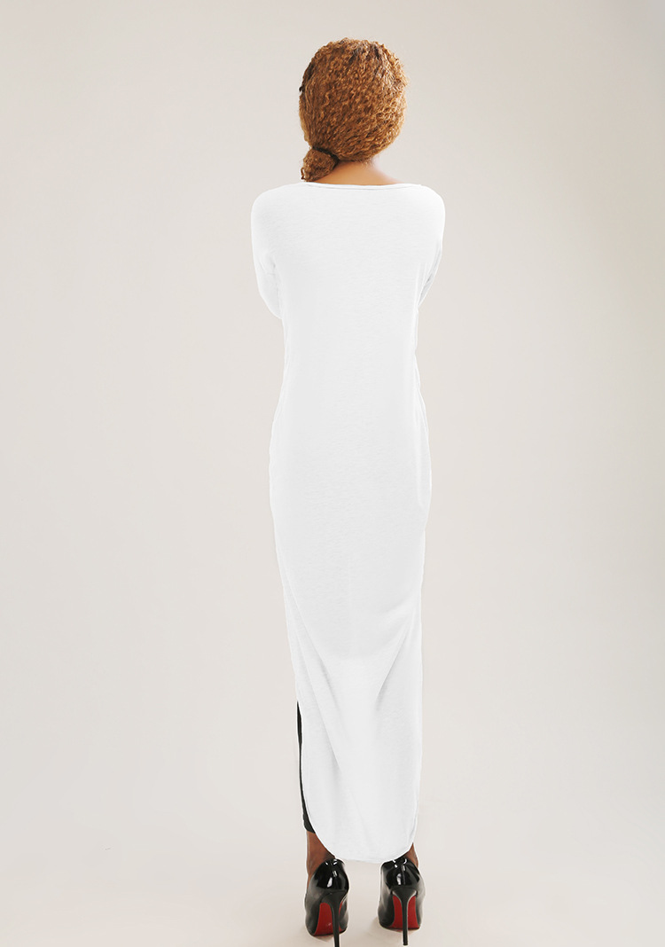 Sexy Bandage Dress Long Sleeve Asymmetrical Hem Fashionable Cross Design Autumn Collection Wholesale Available