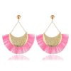 Fashionable metal earrings, pendant, suitable for import, boho style