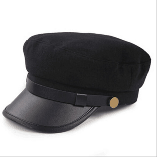 Beret women's Korean style autumn and winter personality retro flat-top hat Internet celebrity British beret youth peaked hat men