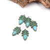 Turquoise metal pendant, earrings, accessory, European style, suitable for import, wholesale