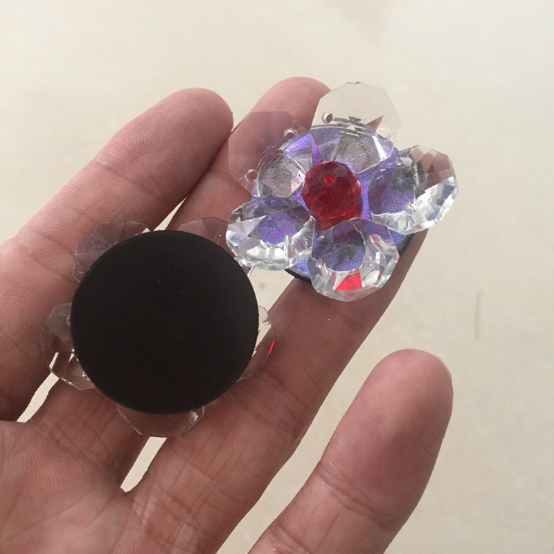 厂家批发 水晶花软磁玻璃冰箱贴 创意家居装饰工艺品 跨境热销|ms